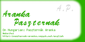 aranka paszternak business card